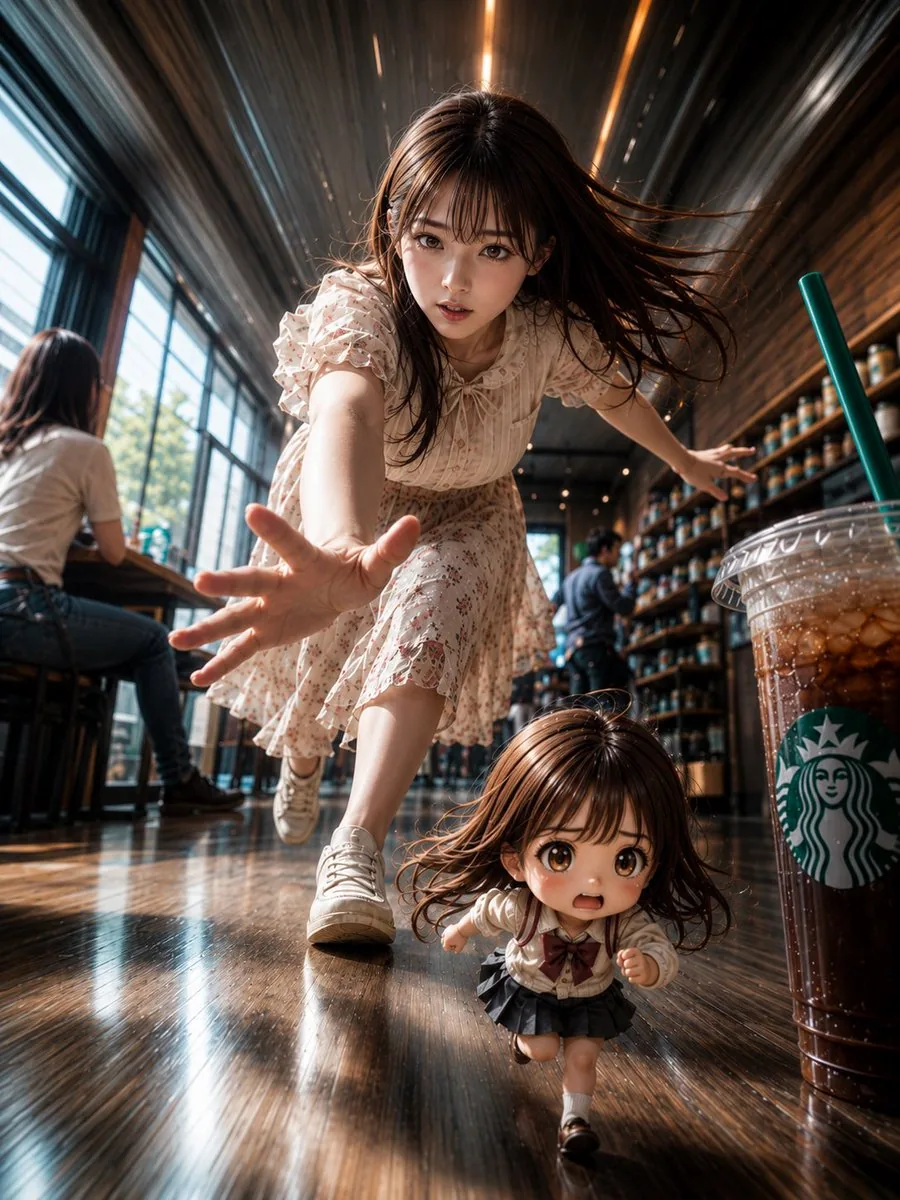 Dynamic Cafe Chibi Chase Portrait reference