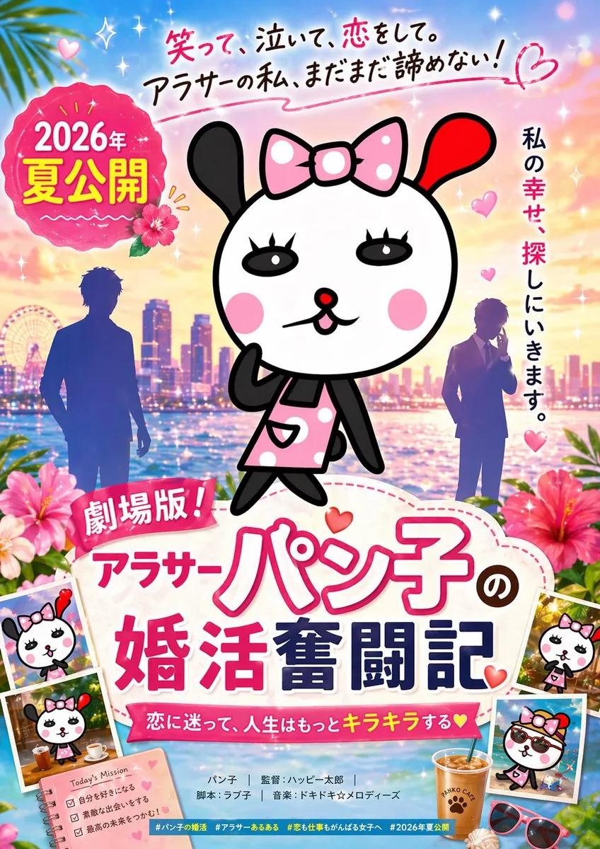 Cute Japanese Romcom Movie Poster reference