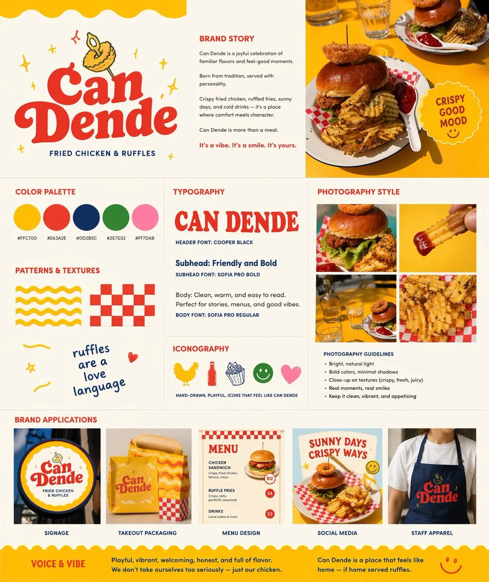 Retro Fast-Food Brand Board reference