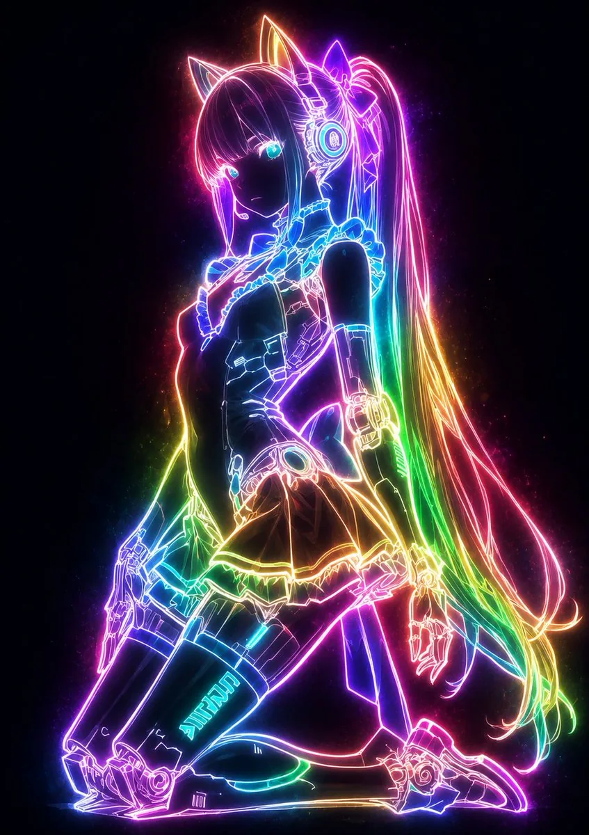 Mystical Luminous Outline Style reference
