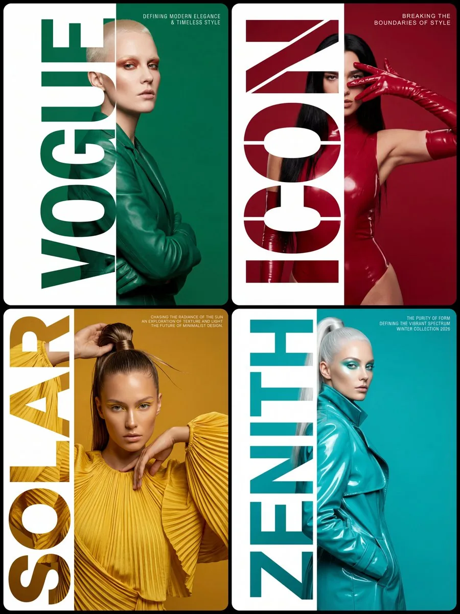 High-Fashion Typography Poster Template - Nano Banana Pro AI Prompt for Poster / Flyer reference