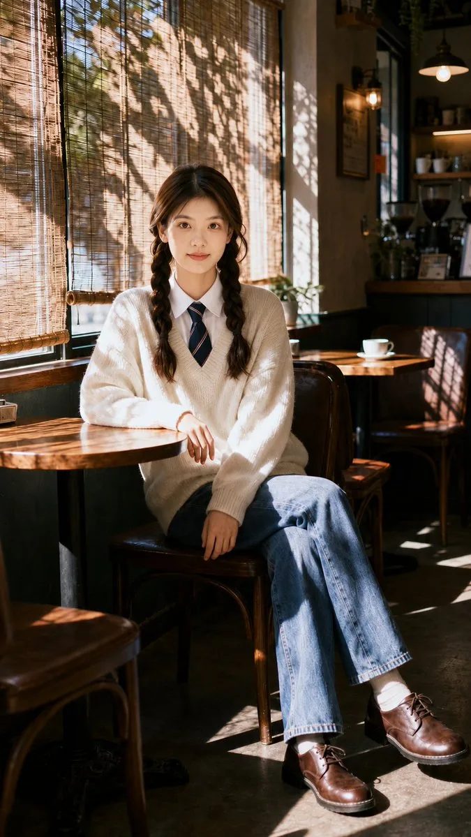 Nostalgic Cafe Identity Reference Portrait reference