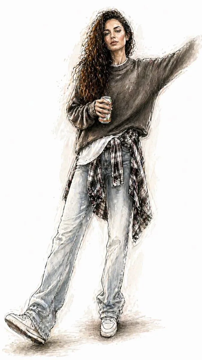 Watercolor Fashion Illustration Sketch reference