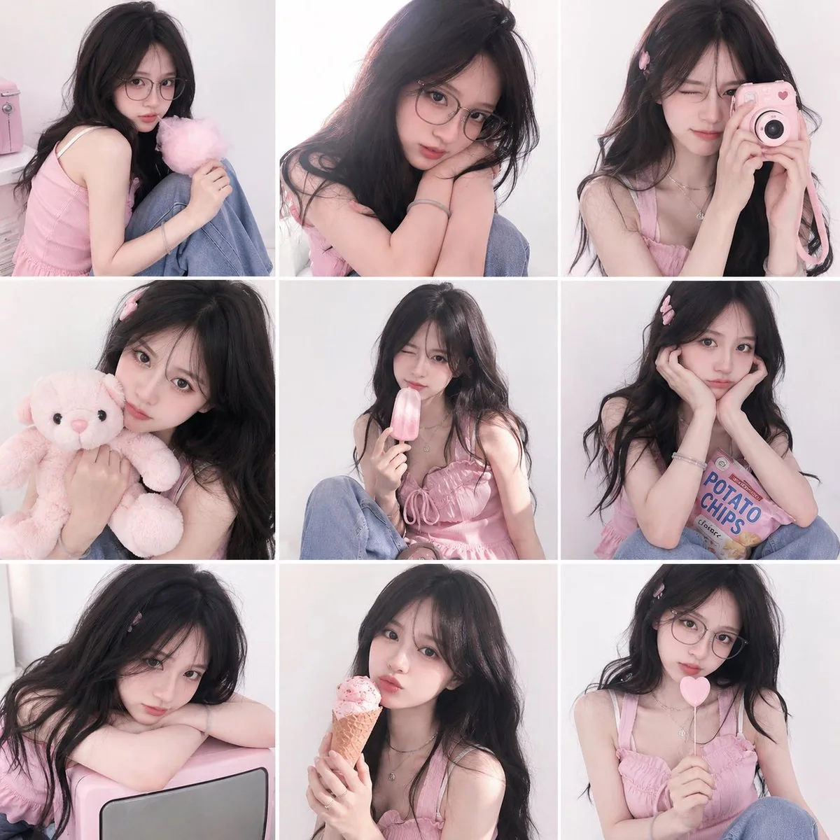 Dreamy Y2K Soft Girl Magazine Grid reference