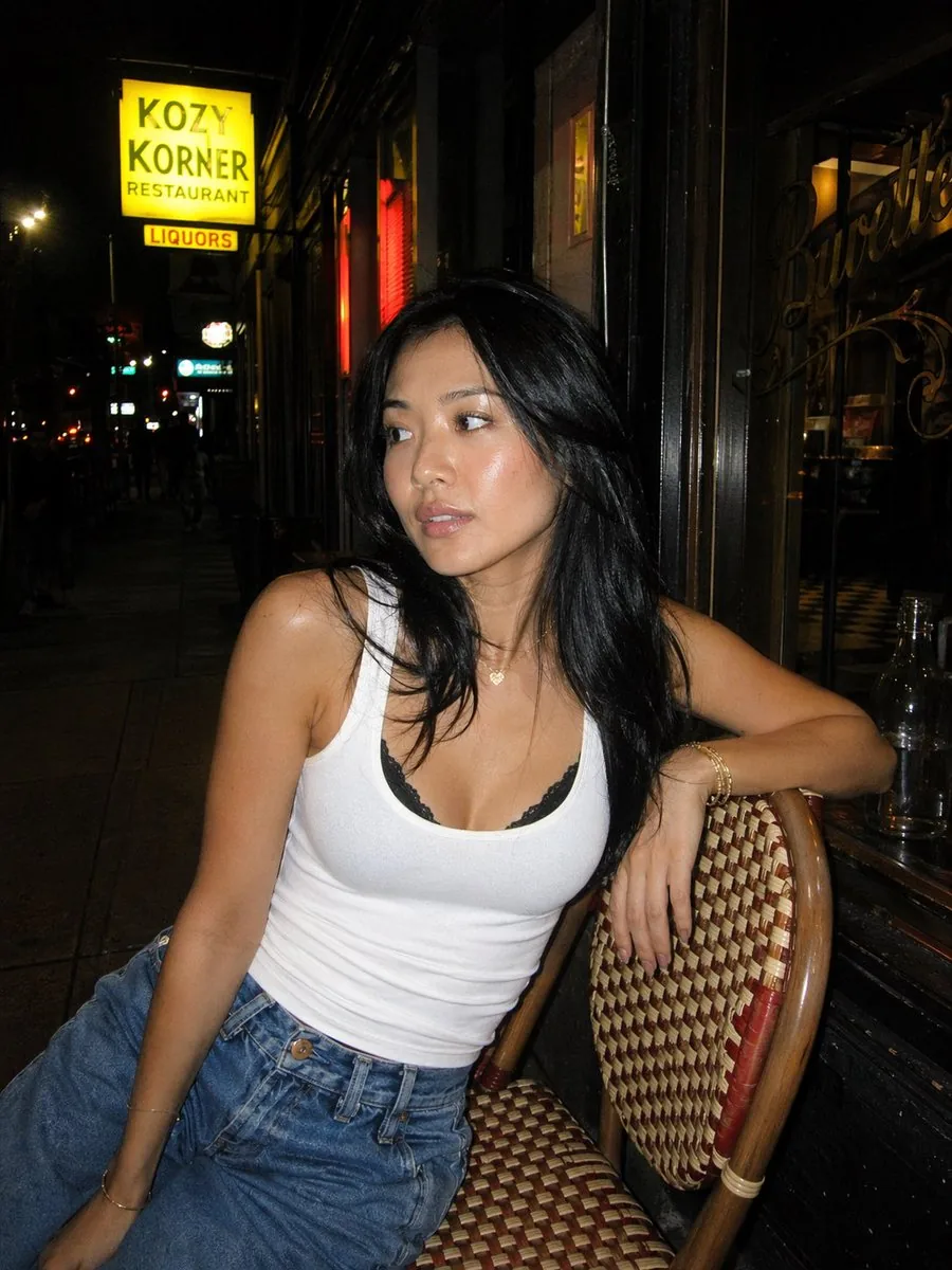 Night Flash Portrait Outside Restaurant reference