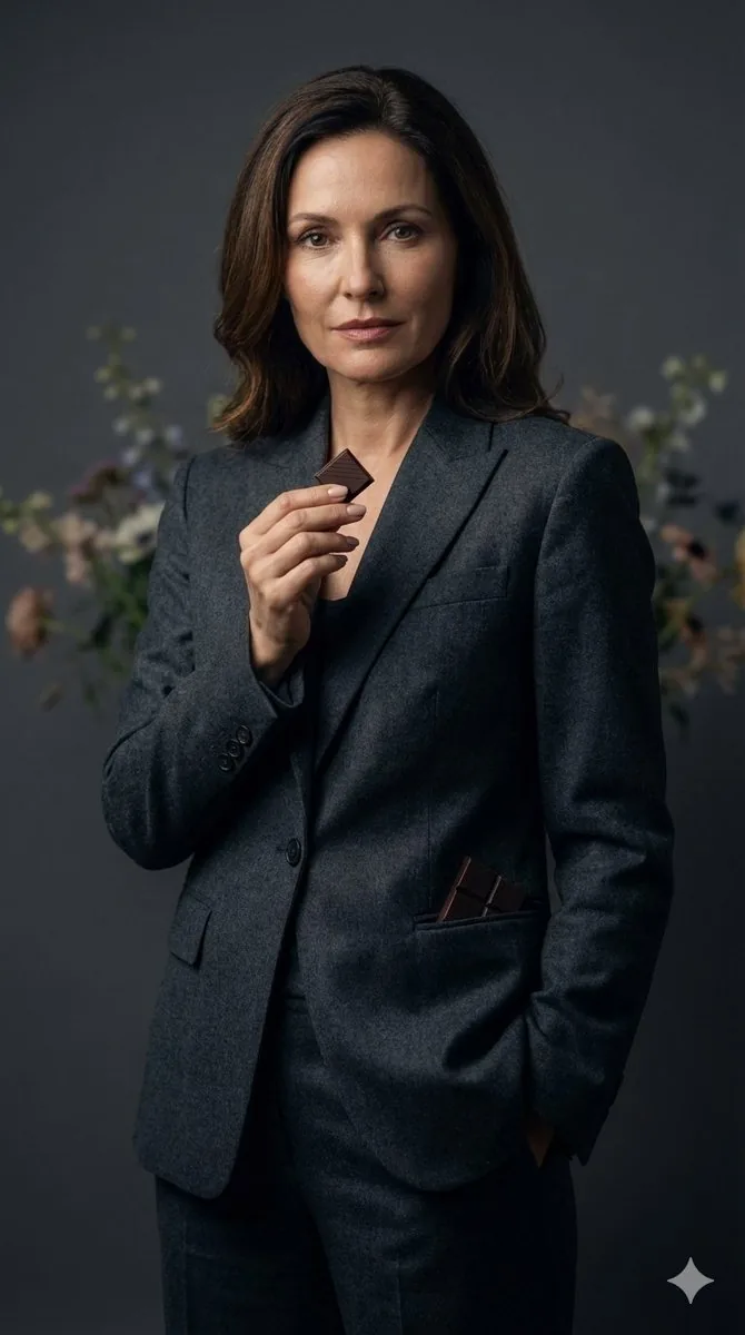 Luxury Editorial Portrait of Mature Woman Prompt reference