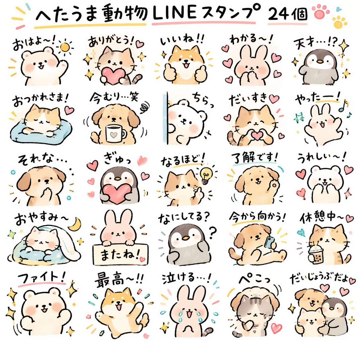 Quirky Animal Sticker Set reference