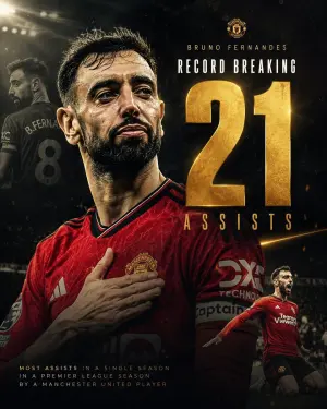 Bruno Fernandes Gold Record Poster