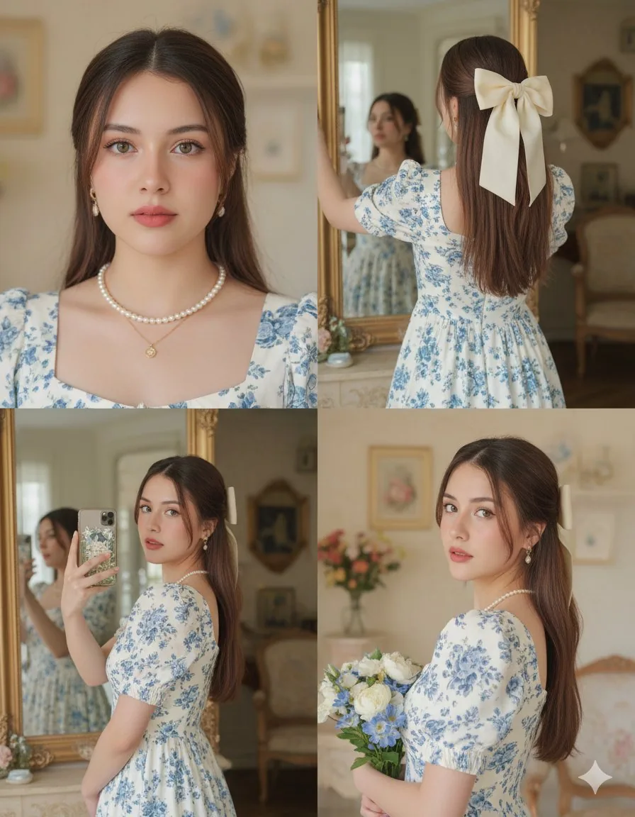 4-Panel Vintage Lifestyle Collage with Identity Lock - Nano Banana Pro AI Prompt for Social Media Post reference