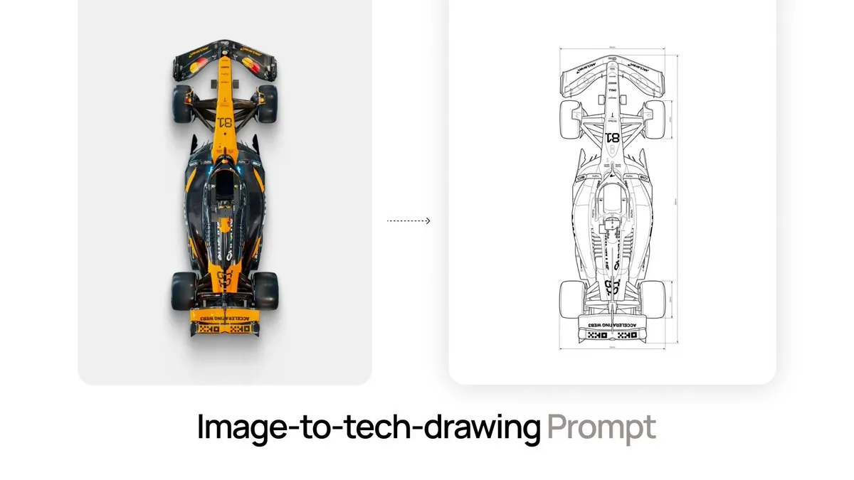 Nano Banana Prompt for Image-to-Tech-Drawing reference