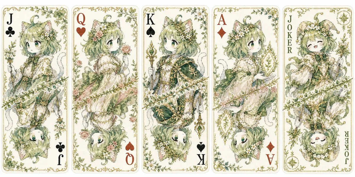 Custom Cat Beastman Playing Cards reference