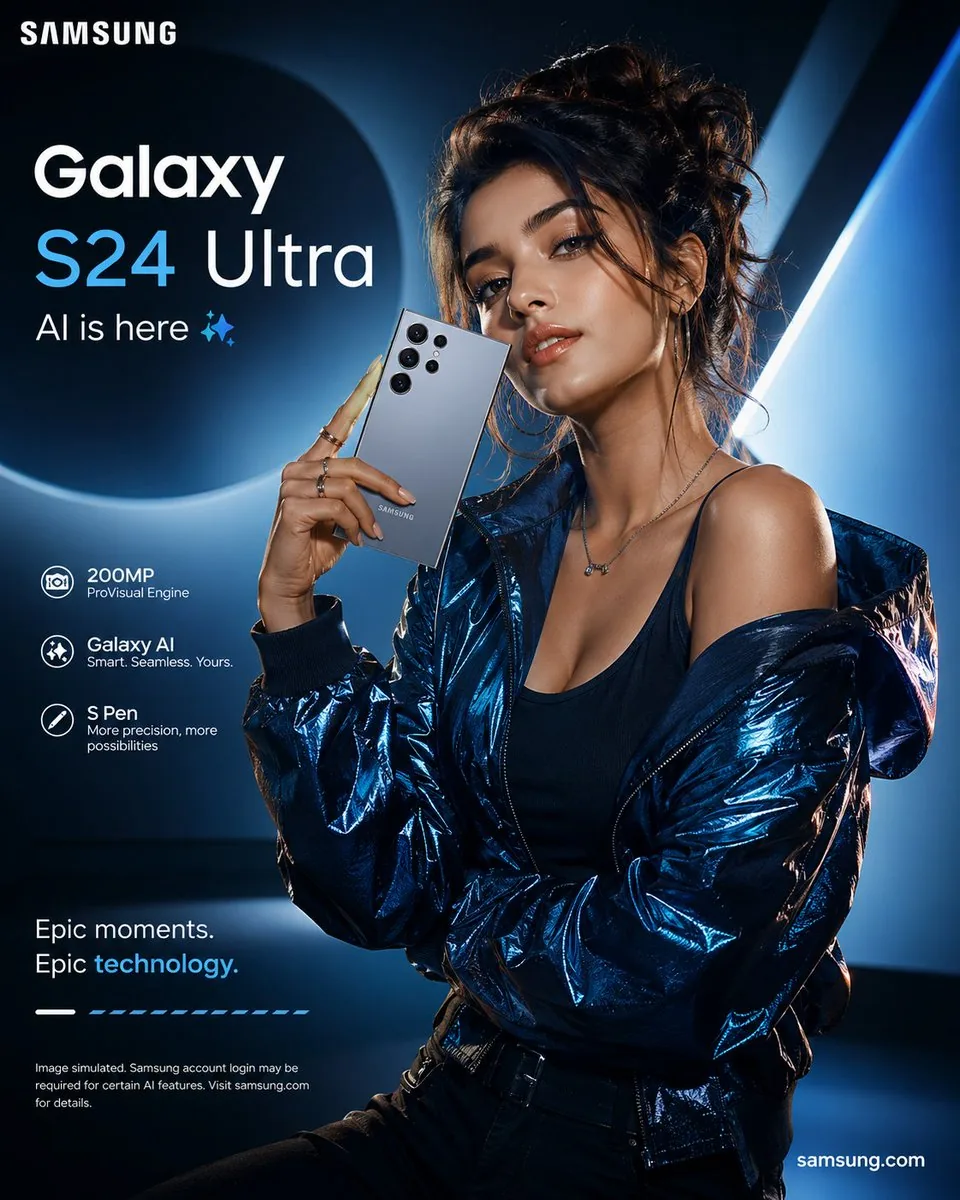 Premium Smartphone Ad Poster reference