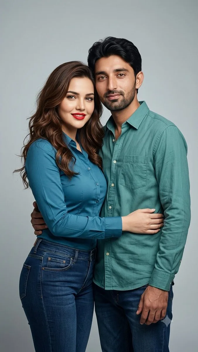 Professional Studio Couple Photoshoot reference