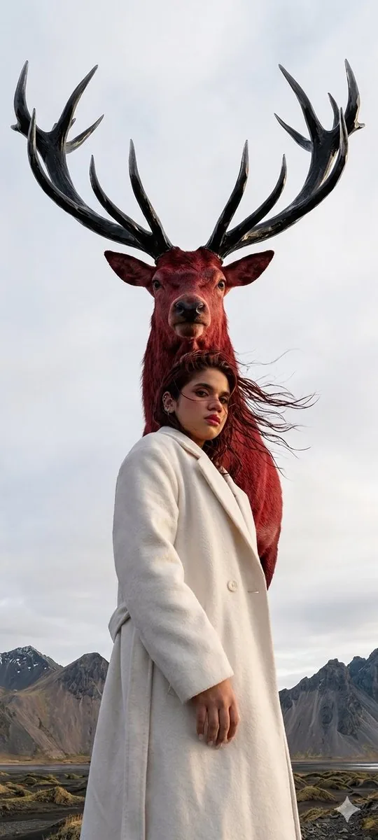 Majestic mountain deer photoshoot reference