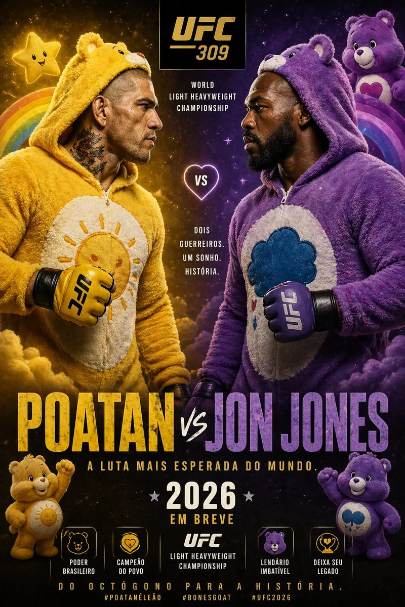 Jon Jones vs Poatan Care Bears Style reference
