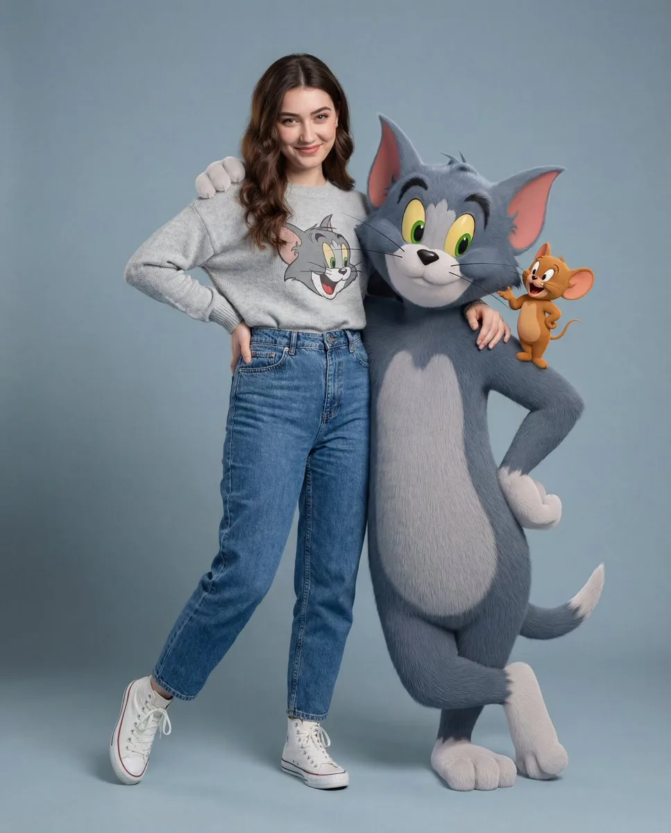 Hyper-realistic Tom & Jerry Fashion Shoot reference