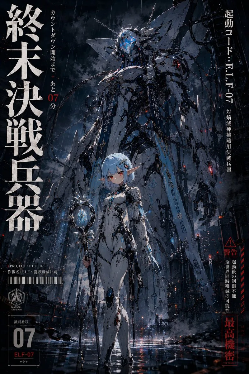 90s Mecha Anime Key Visual reference