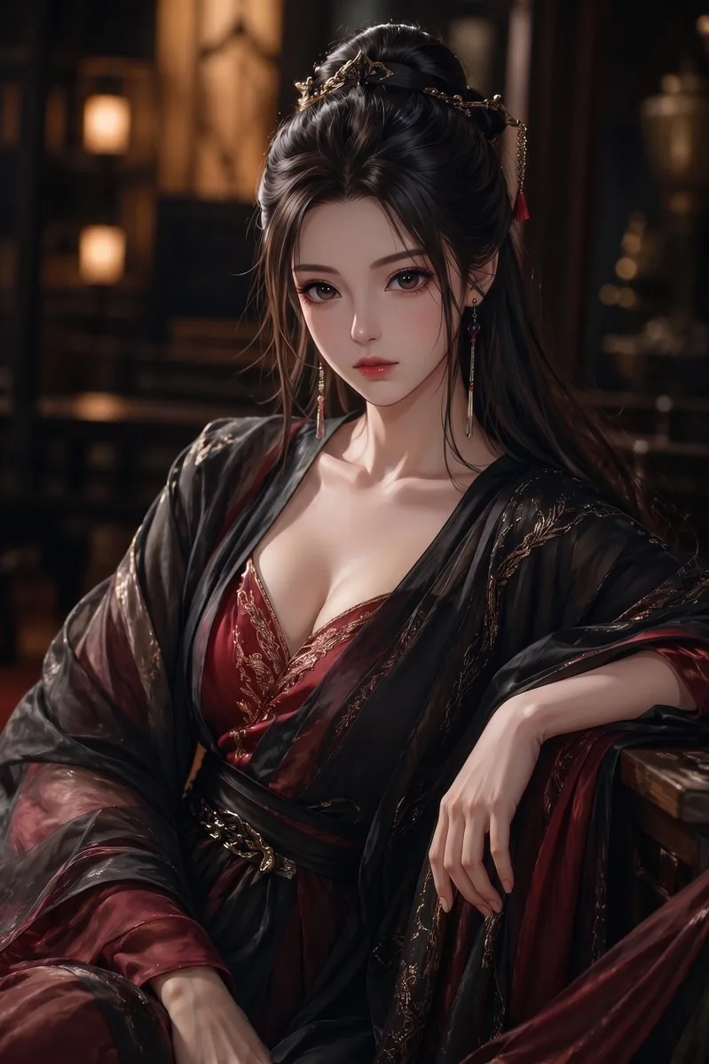 Elegant Wuxia Noblewoman Portrait reference