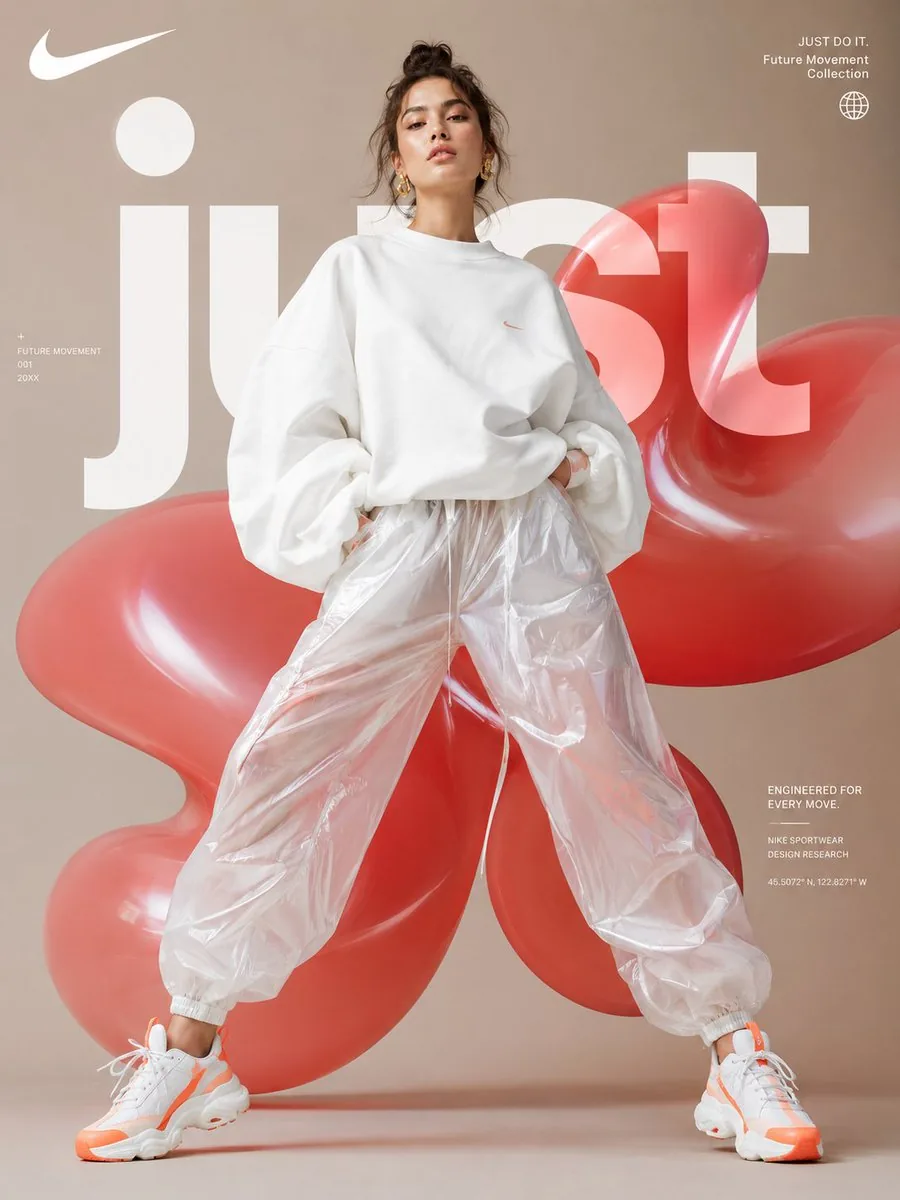 Futuristic Sportswear Fashion Poster reference
