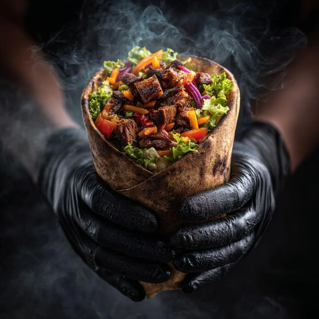 Cinematic Gourmet Grilled Food Photography Prompt reference