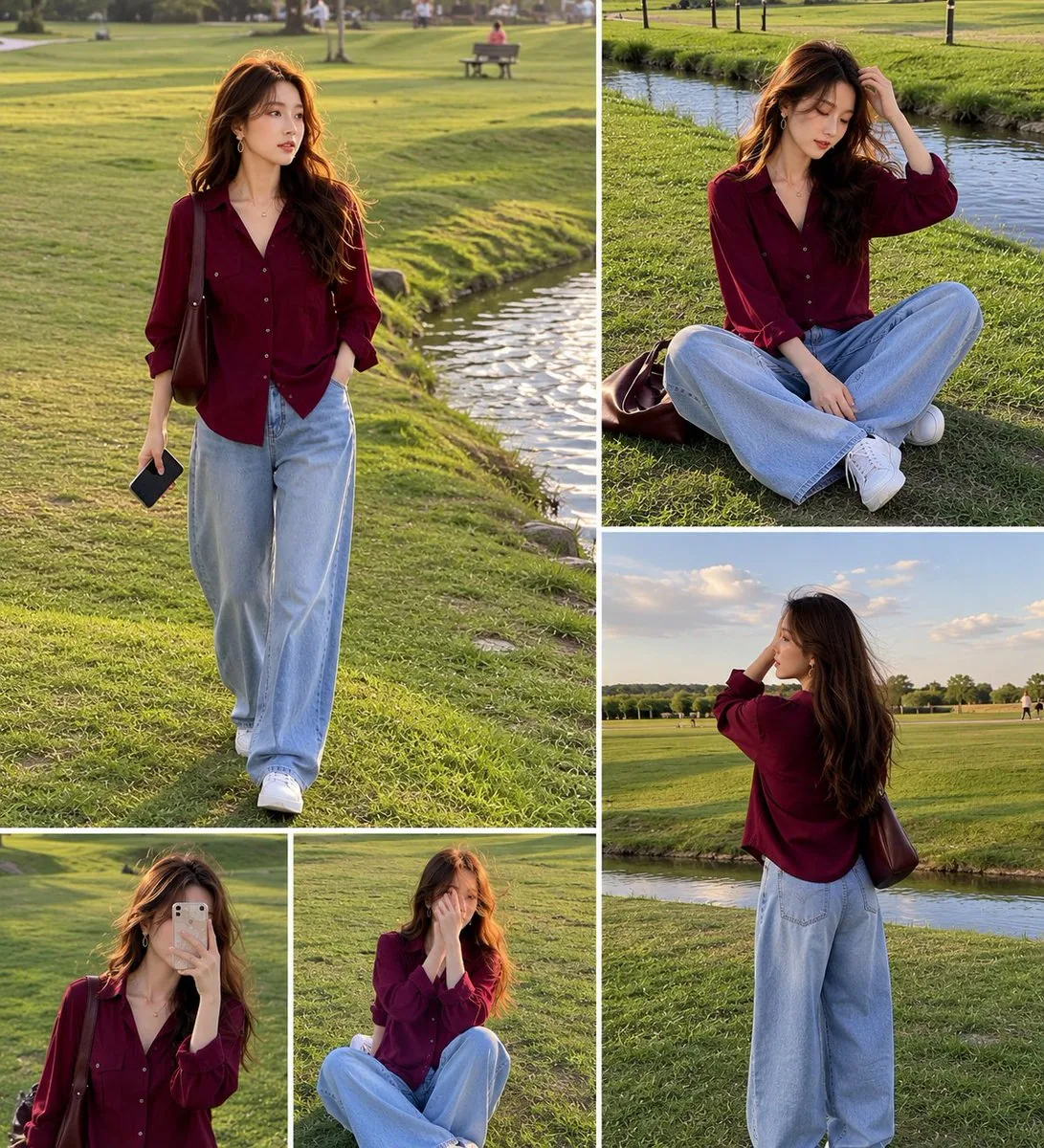 Lifestyle Fashion Collage of a Young Woman reference