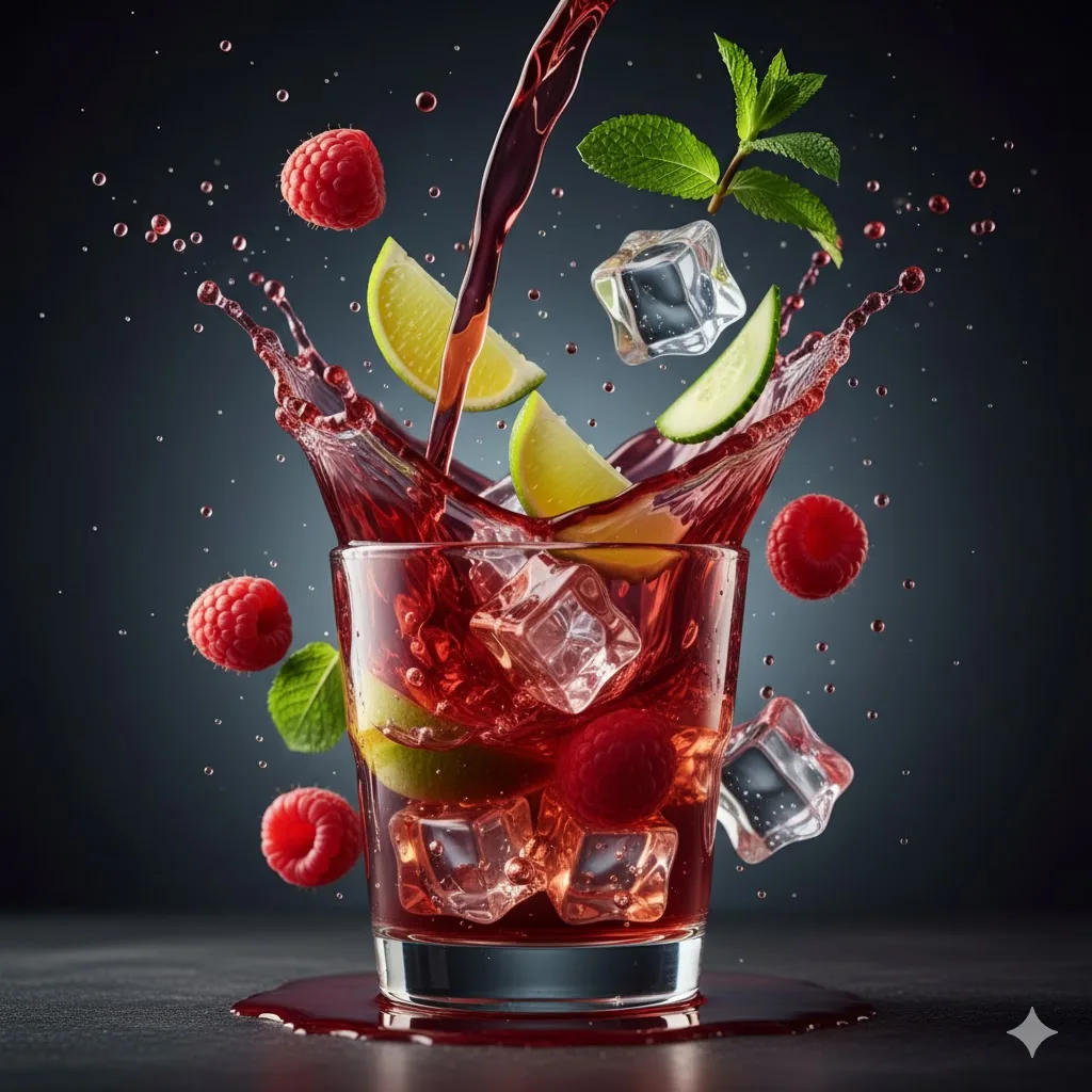 Hyper-realistic Floating Food Photography reference