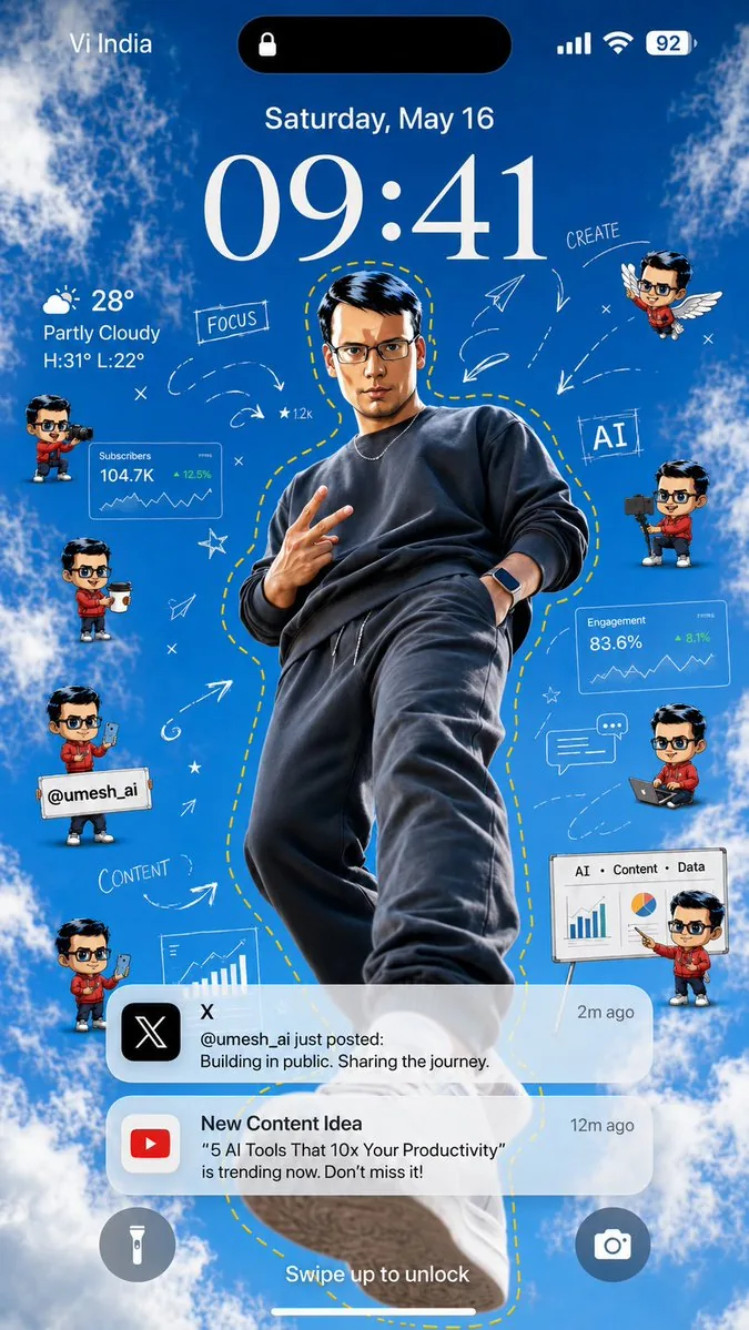 Creator Lock Screen Wallpaper reference