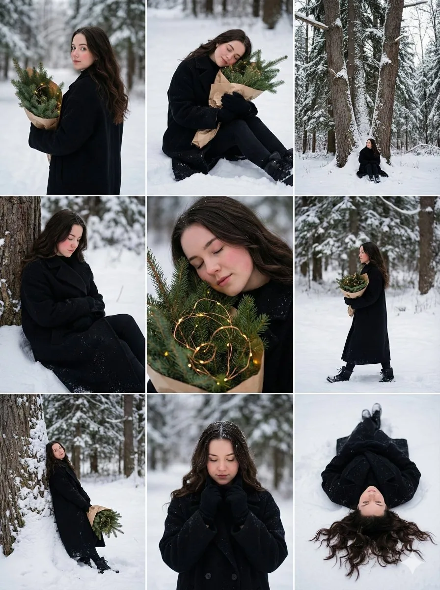 Ethereal Winter Forest Storyboard Prompt - Nano Banana Pro AI Prompt reference