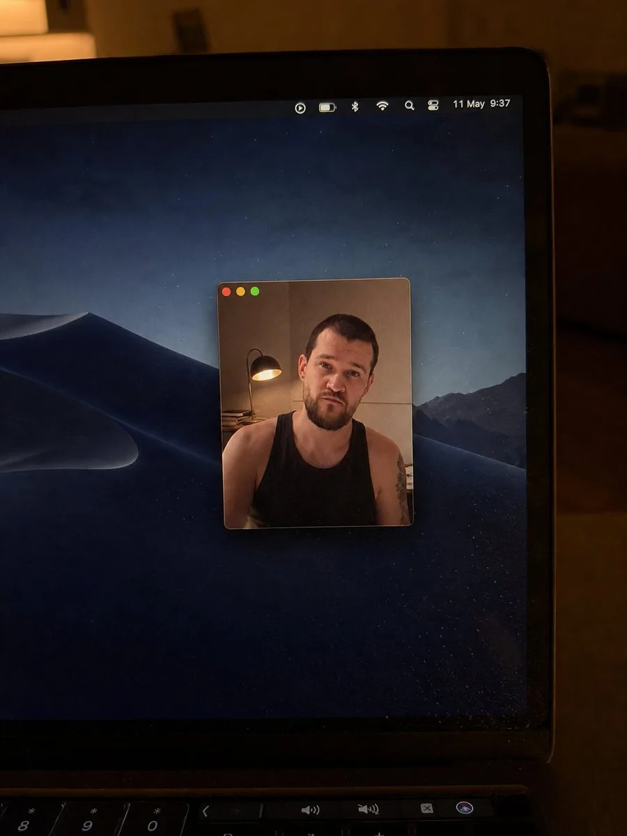 Realistic Mac Webcam Photo Edit reference