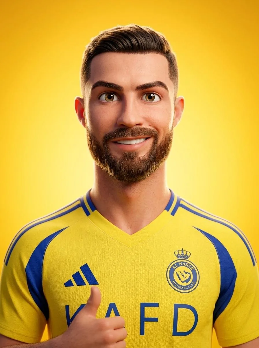 3D Football Player Portrait reference