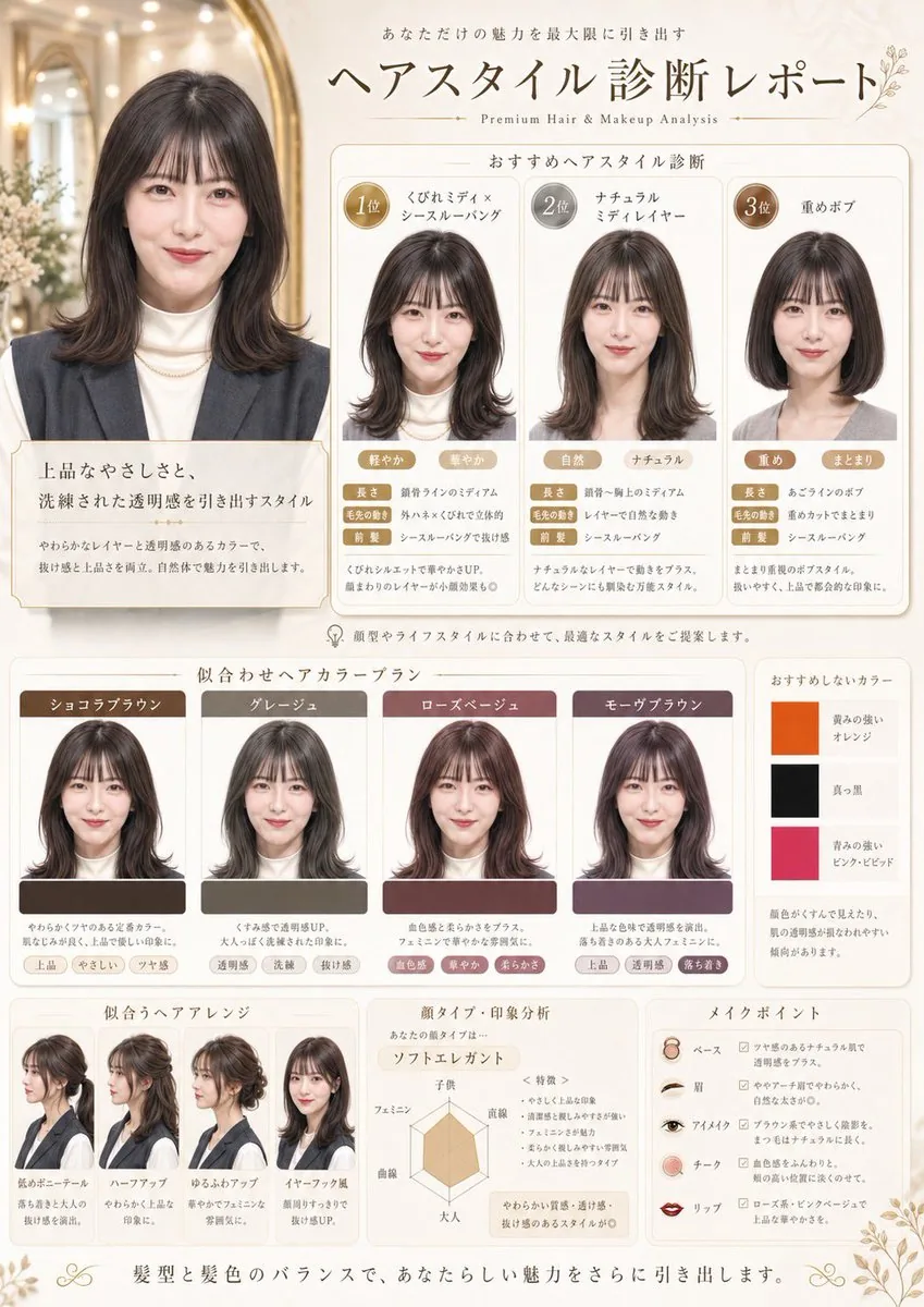 Japanese Hair Diagnosis Salon Poster reference