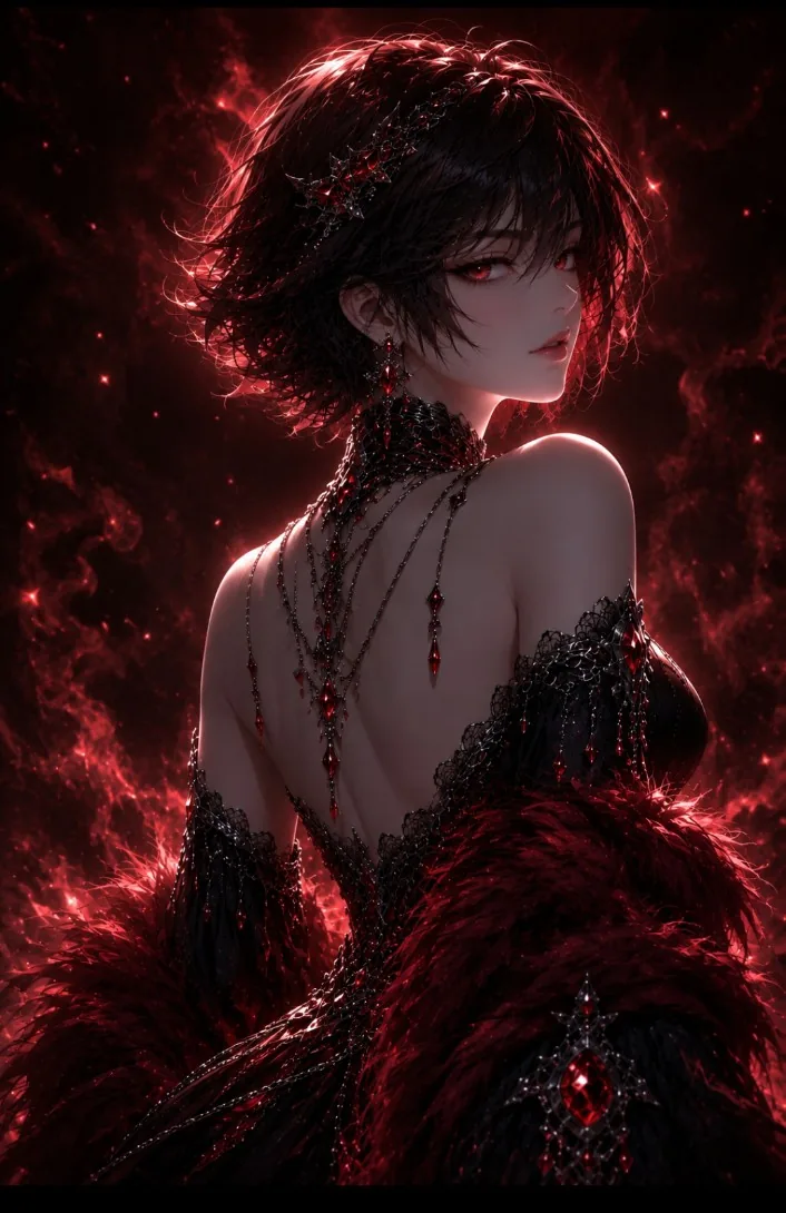 Dark Fantasy Anime Gothic Portrait reference