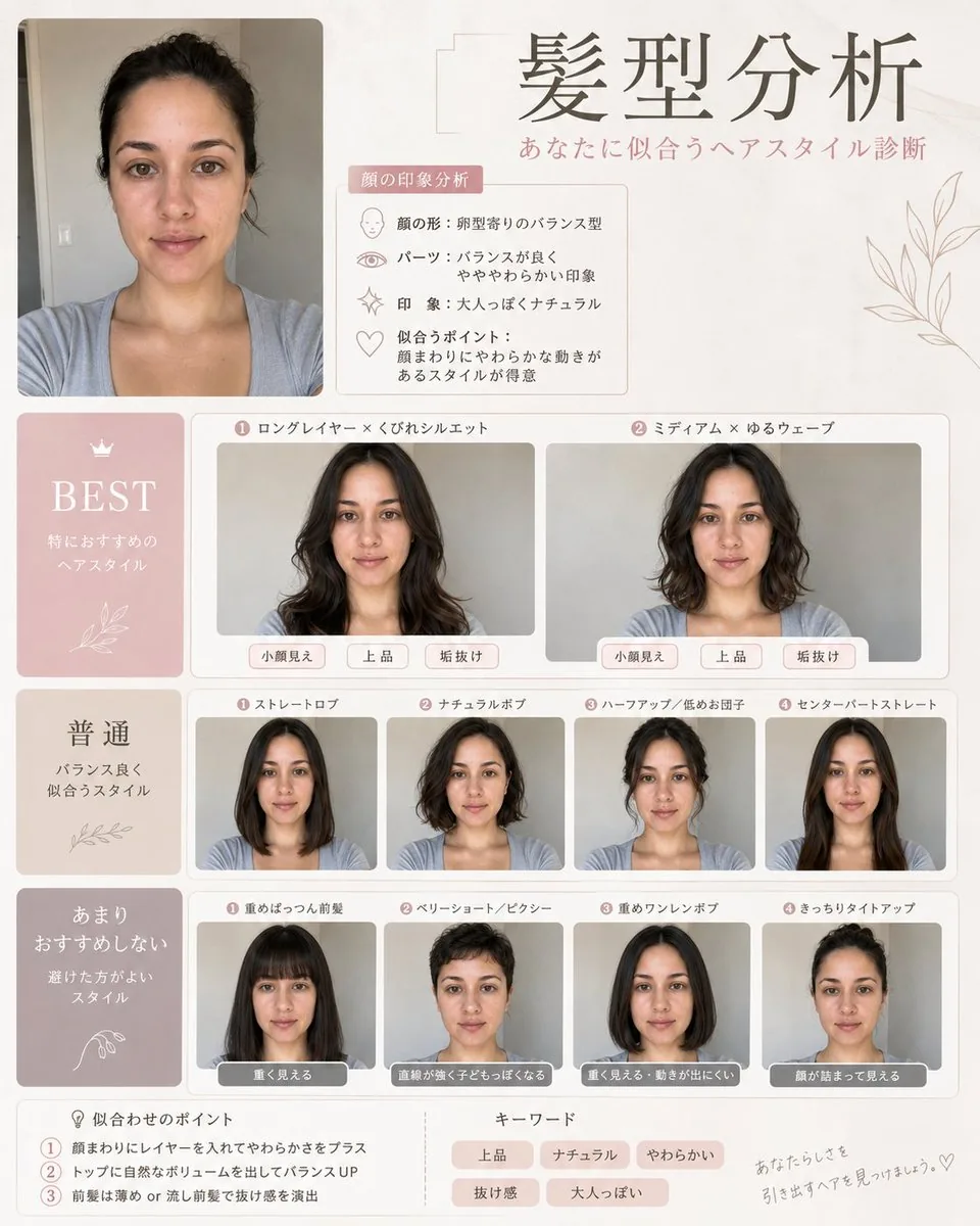 Professional Hairstyle and Makeup Analysis Guide reference