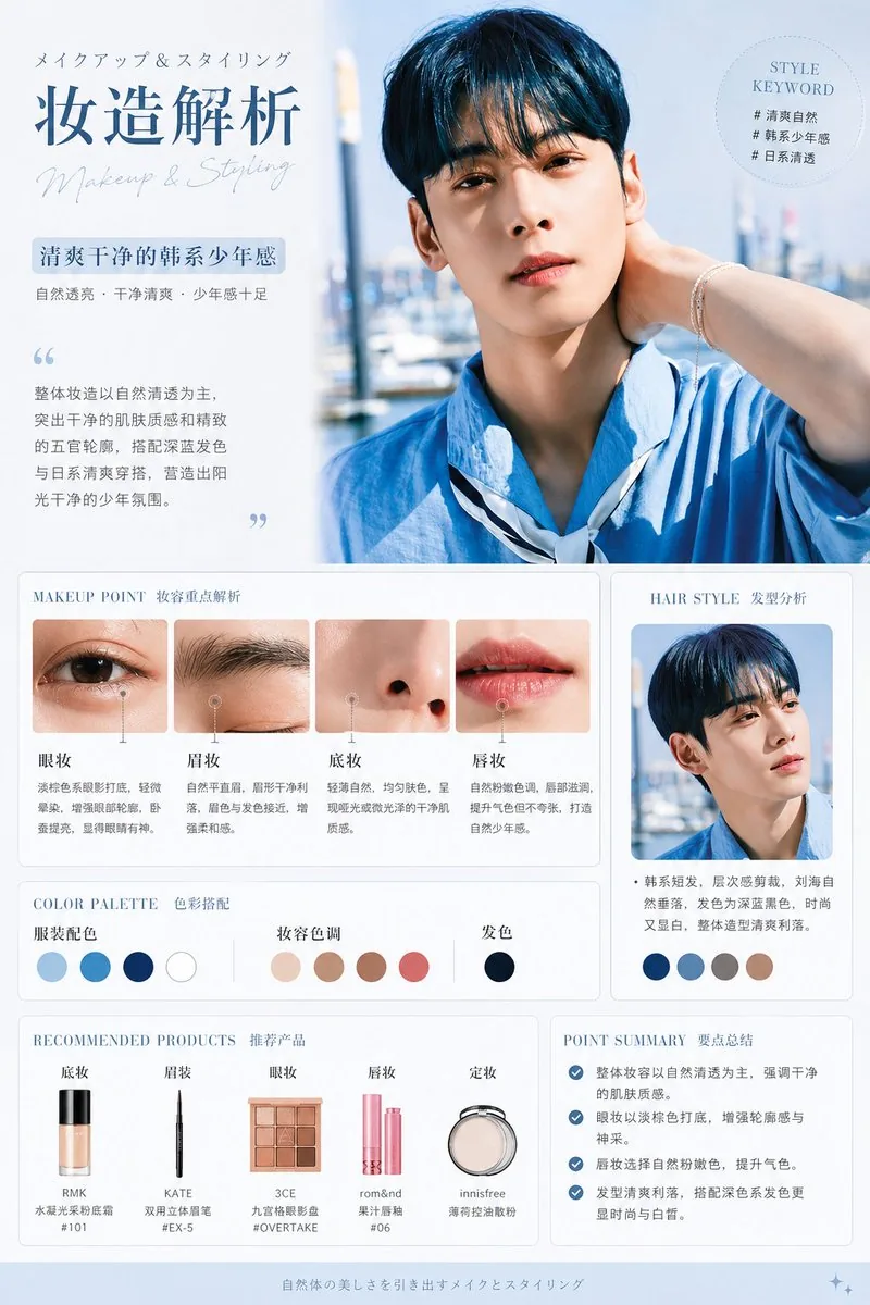 Korean Style Makeup Analysis Chart reference