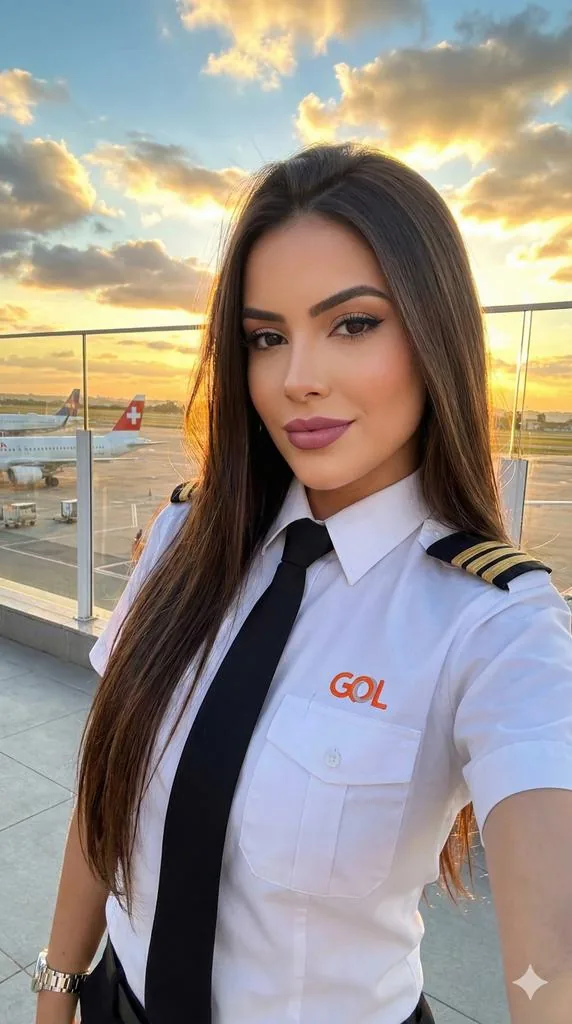 Photorealistic Female Pilot Selfie Prompt - Nano Banana Pro AI Prompt for Social Media Post reference