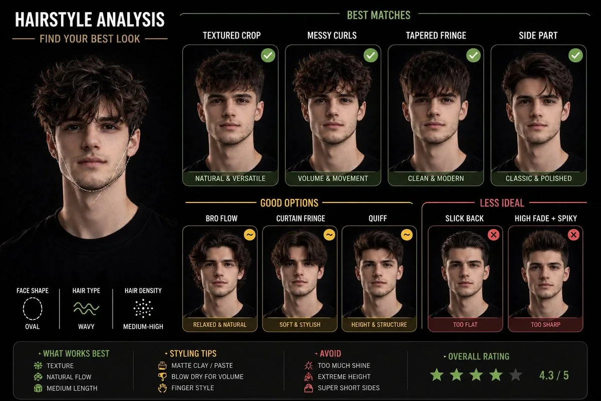 Hairstyle Suitability Analysis Chart reference