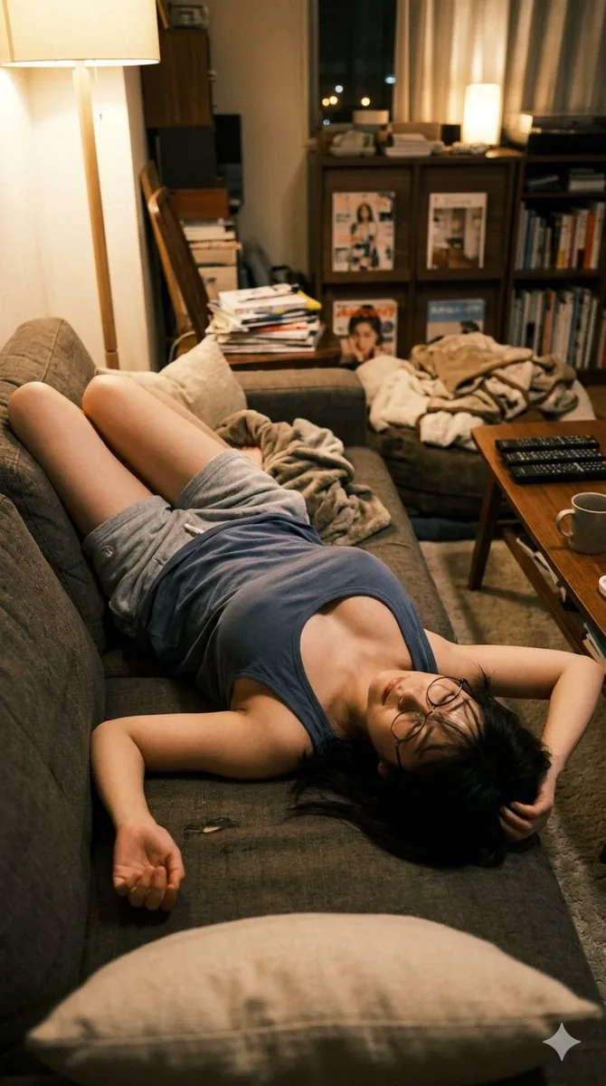 Cozy Night Living Room Candid reference