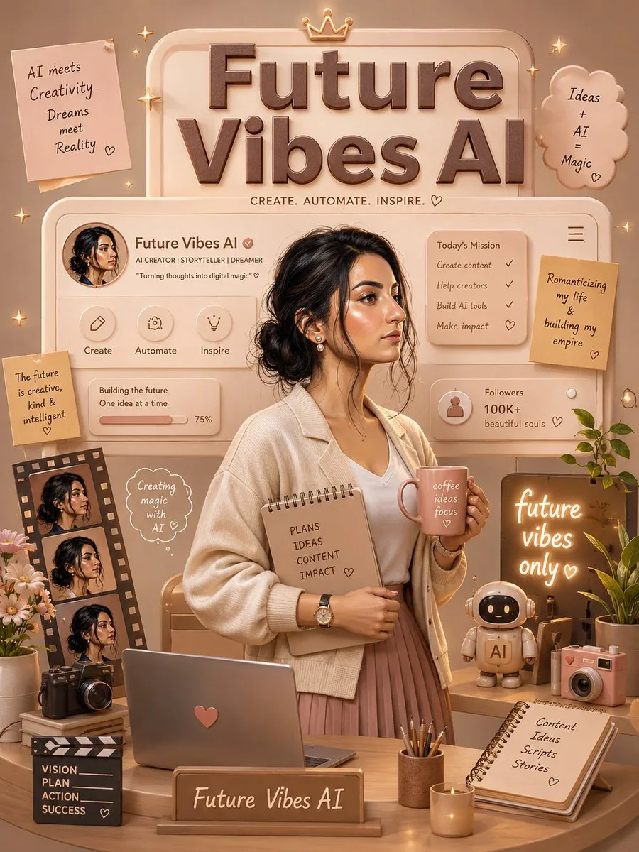 3D Luxury Creator Workspace Poster reference