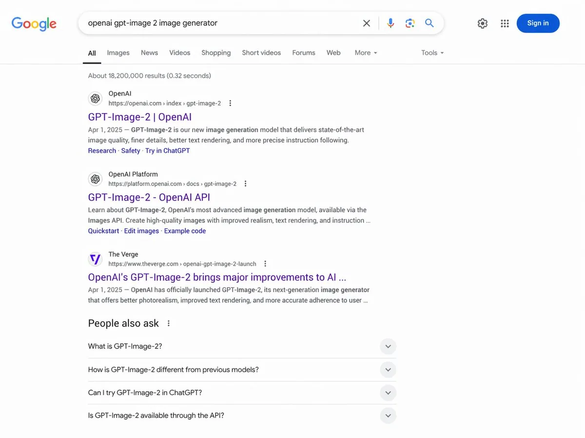 Google Search Results Mockup reference
