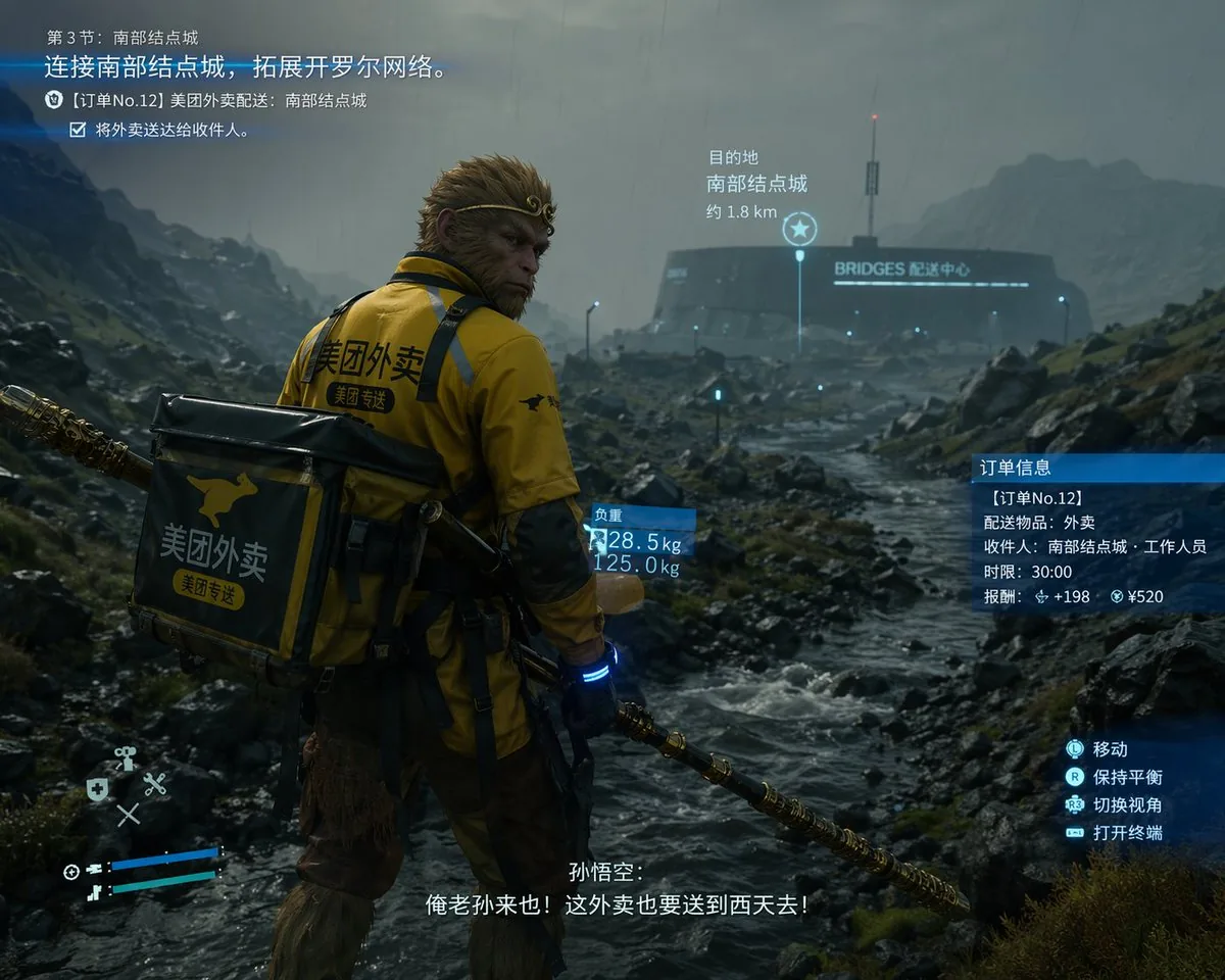 Cinematic Game UI Mockup reference