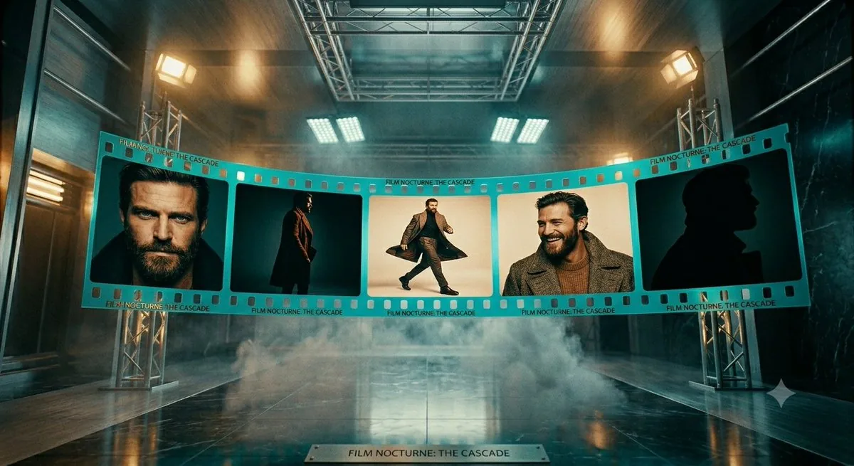 Cinematic Noir Film Strip Display reference