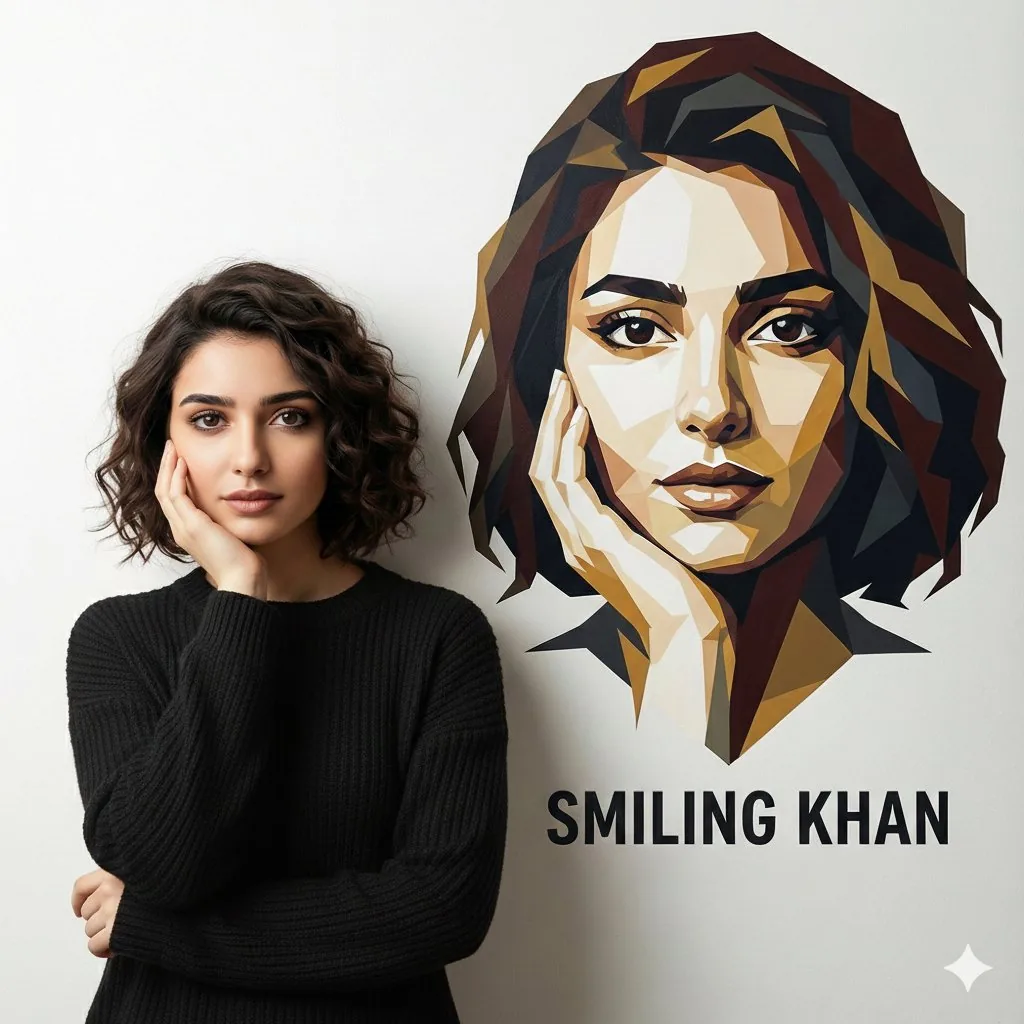 Editorial Portrait Holding Poster of Self reference