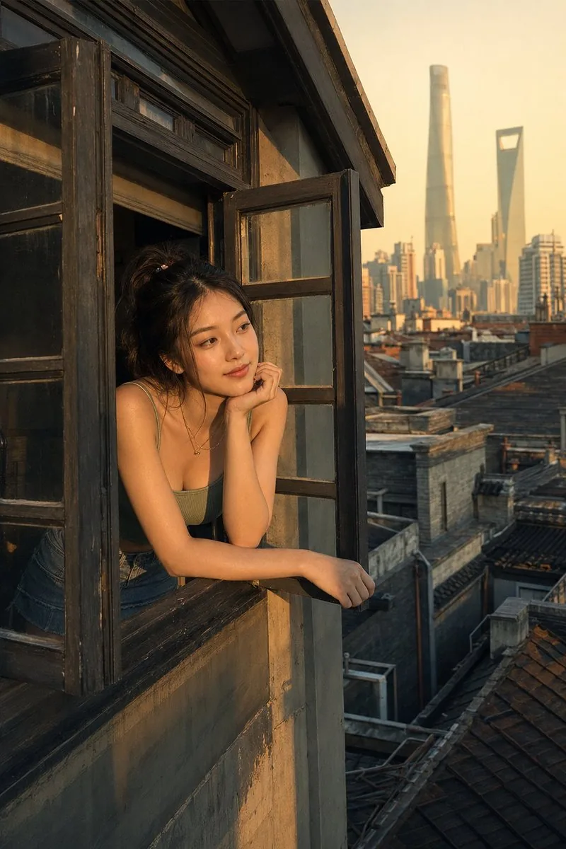Shanghai Shikumen Window Portrait reference