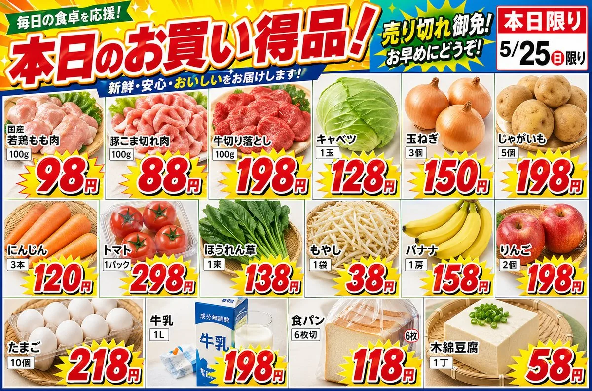 Japanese Supermarket Sale Flyer reference