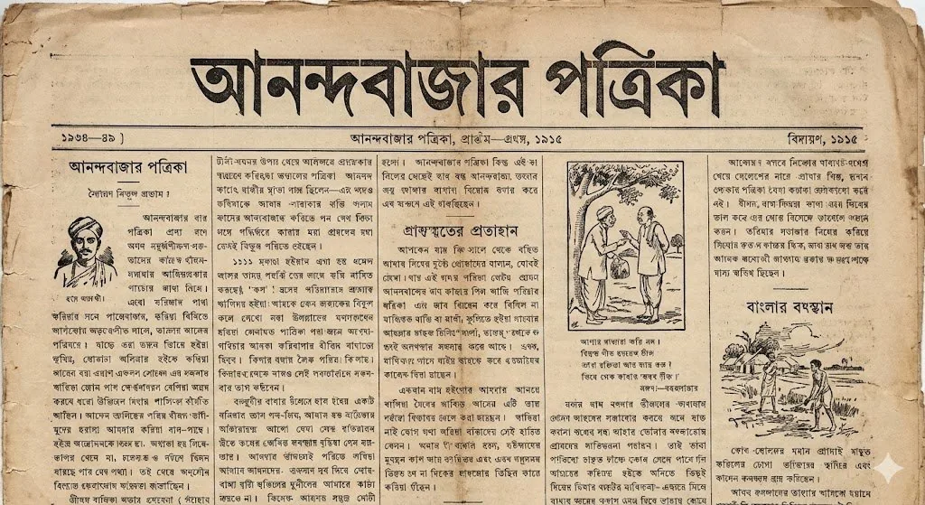 1915 Bengali newspaper page reconstruction - Nano Banana Pro AI Prompt reference