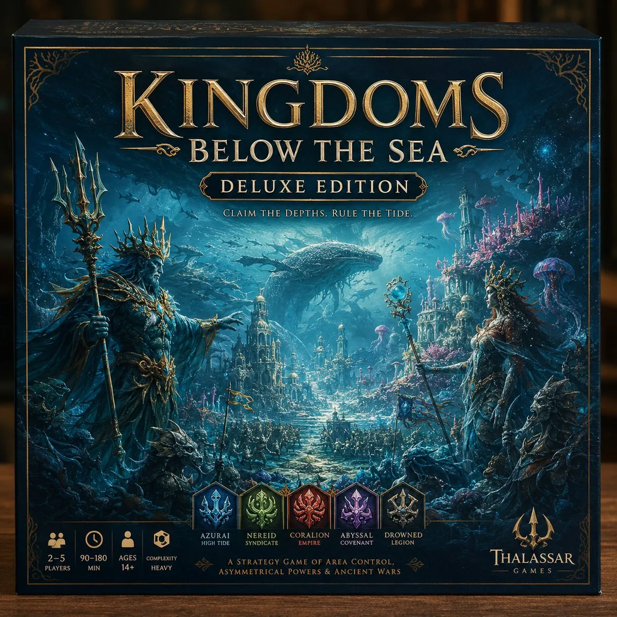 Deluxe Underwater Kingdom Board Game Box reference