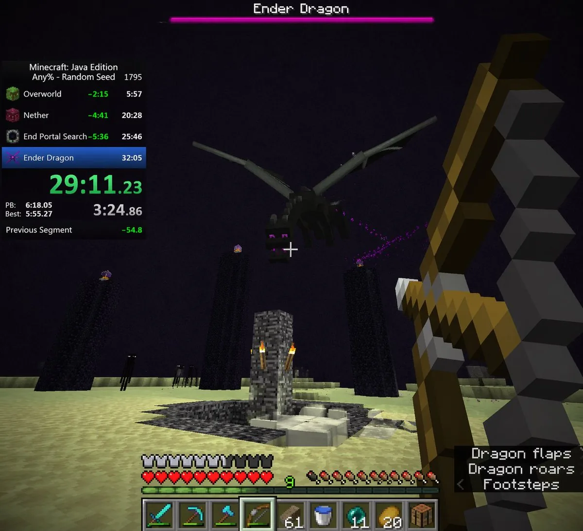 Minecraft Speedrun Screenshot reference