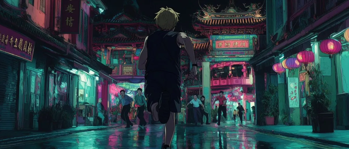 Neon Temple Chase reference