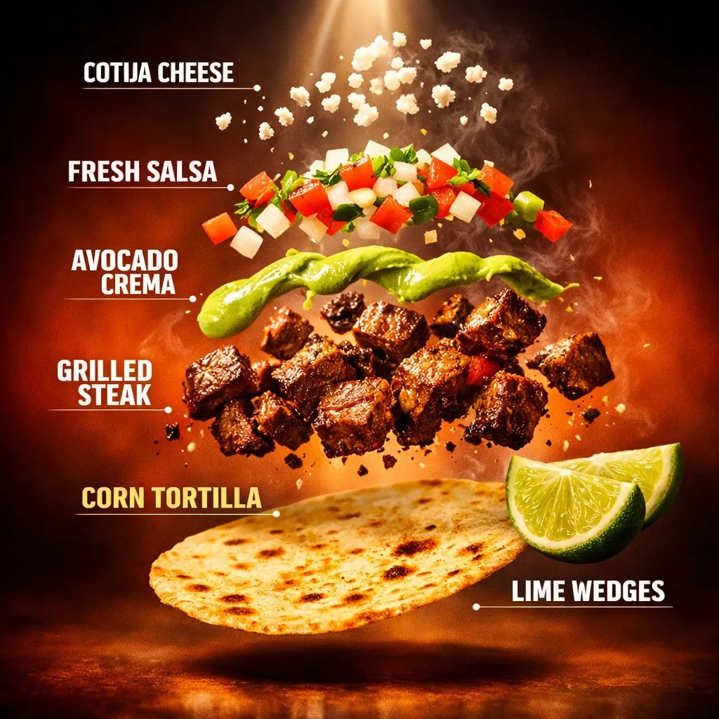 Exploded Tacos Commercial Visualization reference