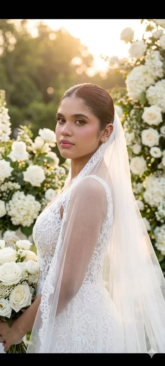 Realistic Bridal Garden Portrait reference
